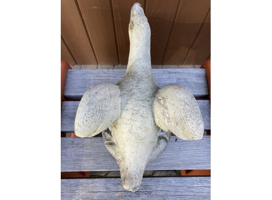 Cement Cast Duck Very Heavy Approx. 15 Inches  From Tail To Beak