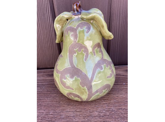 Nicely Done Ceramic Decorative Pear Marked With 31 On Bottom