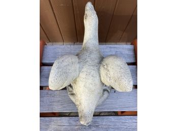 Cement Cast Duck Very Heavy Approx. 15 Inches  From Tail To Beak