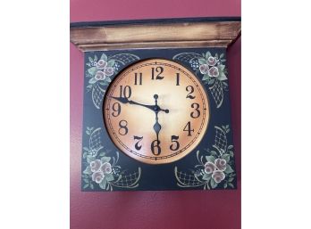 Pretty Hand Painted Accent Clock