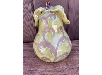 Nicely Done Ceramic Decorative Pear Marked With 31 On Bottom