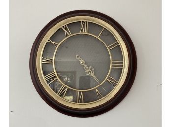 Clock Black With Gold Accents