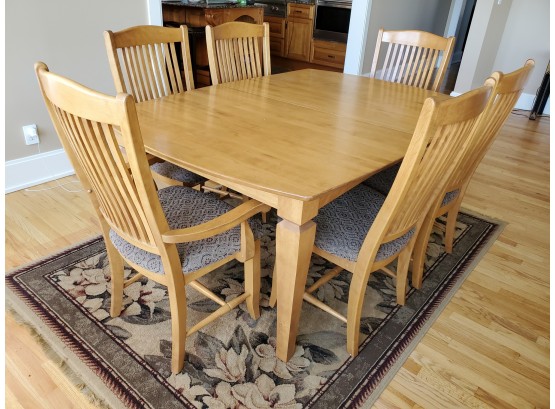 Canadel Ash Table With (4) Side Chairs And (2) Arm Chairs Includes (2) Leaves