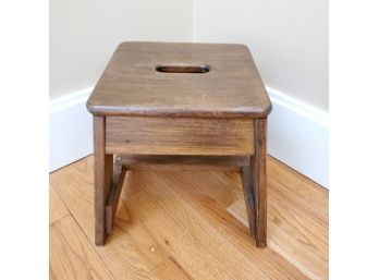 Sturdy Wooden Footstool - Handy And Attractive!