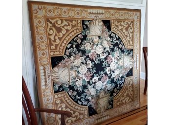 Contemporary Needlepoint Rug Mounted As Tapestry - Huge! 72' X 70'