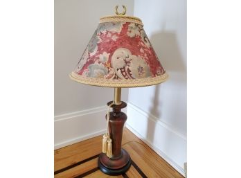 Turned Wood And Painted Decorative Table Lamp