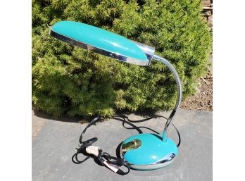 Turquoise Desk Table Lamp With Adjustable Neck