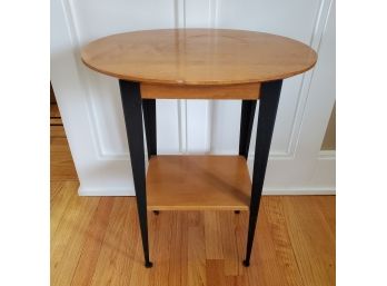 Small Metal Leg And Wood Table