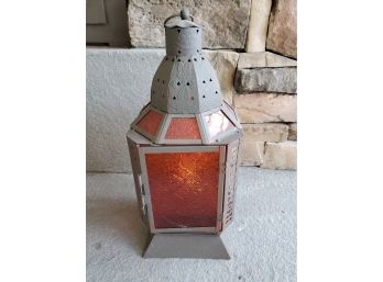 Moroccan Style Pressed Glass Lantern