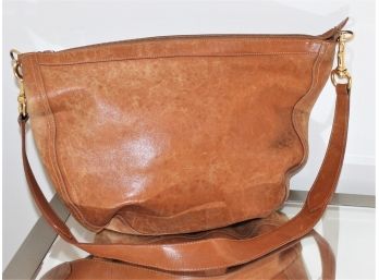 Vintage Genuine GUCCI Brown Leather Ladies Shoulder Bag
