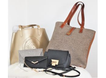 Five Assorted Ladies Purses - Neiman Marcus, Aldo, Fossil And More