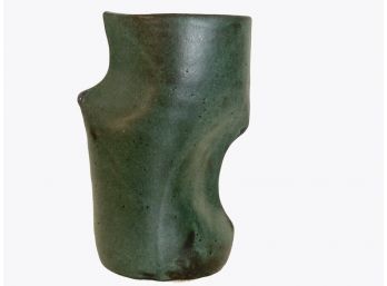 Signed Free Form Pottery Vase