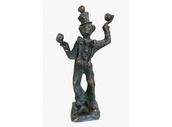 Mid Century Bronze Sculpture Of A Clown