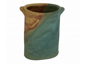 Signed Art Pottery Narrow Vase