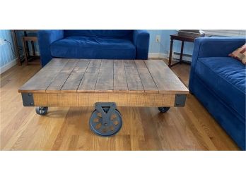 Industrial Cart Style Coffee Table