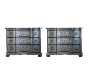 Pair - Dressers With Hand Painted Accents