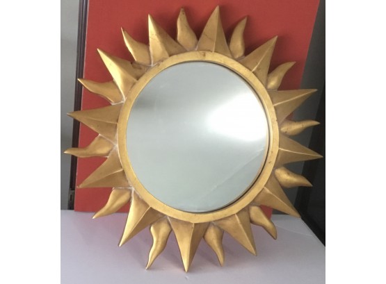 Hanging Gold Starburst Mirror