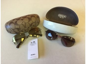 PR. Coach Sunglasses With Cases