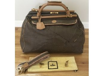 Vintage FENDI Striped Carry On Large Bag