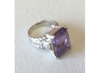 Judith Lieber Amethyst Sterling Ring From Saks Fifth Ave.