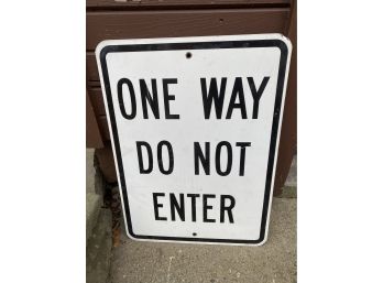 One Way Do Not Enter Traffic Sign