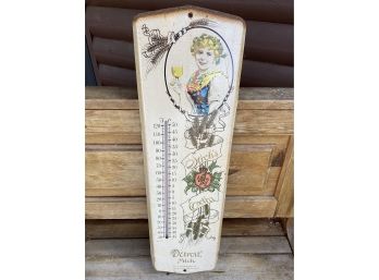 Vintage Stroh's Extra Beer Metal Thermometer Sign