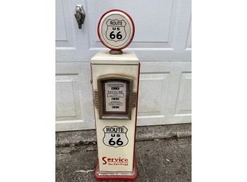 Wooden Route 66 Gas Pump Cabinet