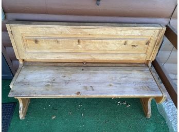 Handmade Solid Wood Bench With Storage