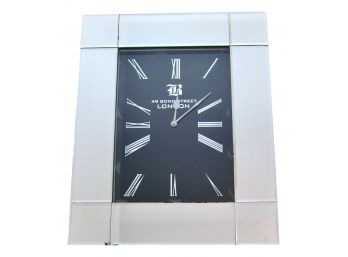 49 BOND ST LONDON Mirrored Wall Clock