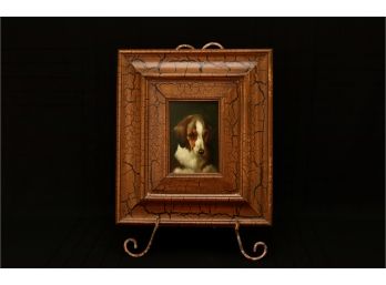 Rare ROBERT GRACE's Oil On Board With Stand 'English Pointer'