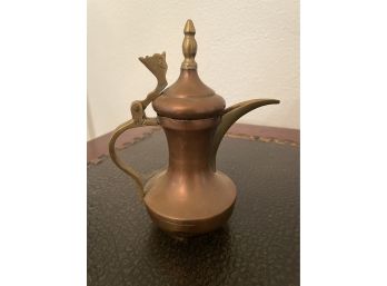 Nice Antique Copper And Brass Saudi Coffee Pot