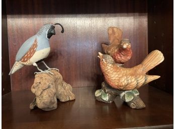 Pair Of Vintage Bird Figurines