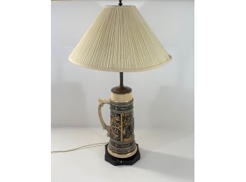Vintage German Stein Mounted As A Lamp