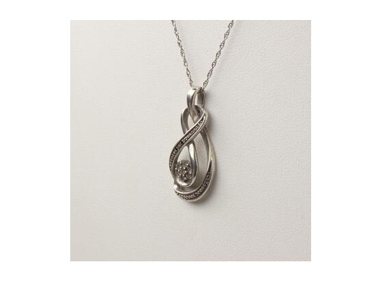 Sterling Silver Diamond Accent Pendant Necklace