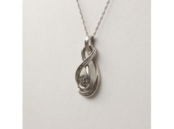 Sterling Silver Diamond Accent Pendant Necklace