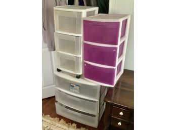 3 Plastic Storage Containers ~ 3 Drawer ~