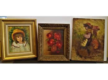 Lot Of 3 Oil Painting