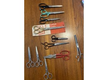 Vintage Lot Of 10 Pairs Of Scissors And Tin Snip