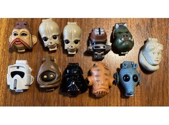 Vintage Star Wars Plastic Toy 2' Heads