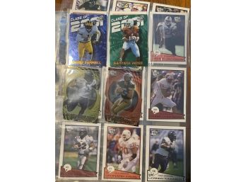 Vintage Group Of Football Trading Cards In A Binder