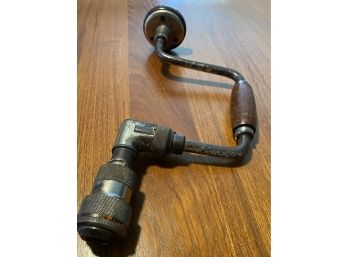 Vintage Stanley Hand Drill With Wood Handle No. 813 10'