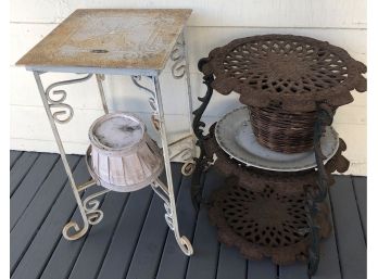 Plant Stands- Iron And Tin