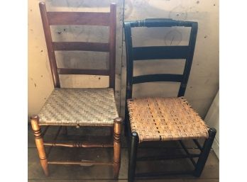 Two Antique Country Side Chairs