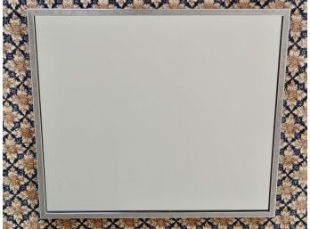 Framed Mirror With Brushed Metallic Finish