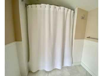 White Pottery Barn Shower Curtain