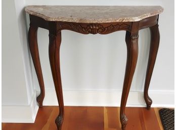 Marble Top Demilune Table