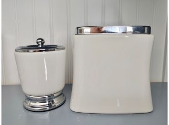 Bathroom Accessories - Tissue Holder & Ceramic Jar