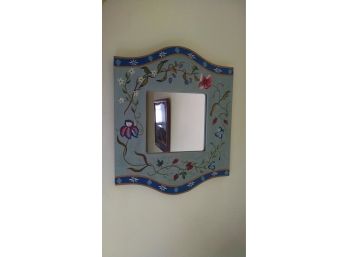 Painted Wood Framed Mirror 16' X 16'