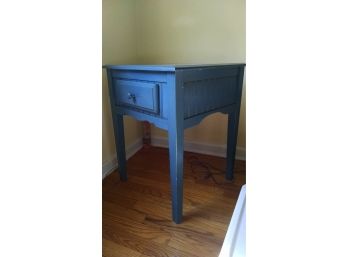 Night Stand 19' X 19' - Rustic Blue Solid Wood, One Drawer