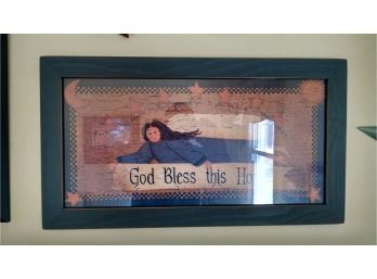 Picture: 'God Bless This Home' Wood Frame 18' X 12'
